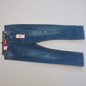 RING OF FIRE men's distressed blue jeans "Slim Fit". Casual. Size 33 x 30.  NWT